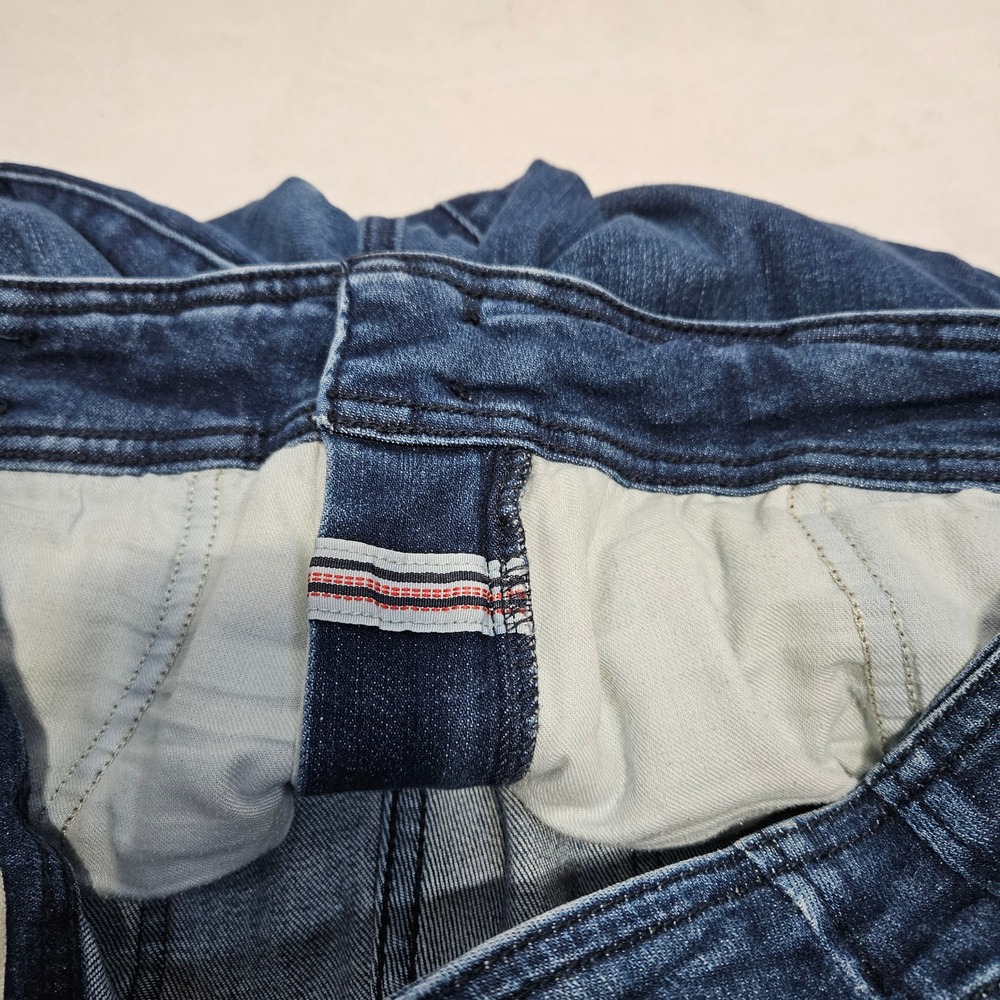 Pilcro Anthropologie High Rise Skinny Jeans Dark Wash Sailor Button Blue Size 30 - Picture 8 of 11